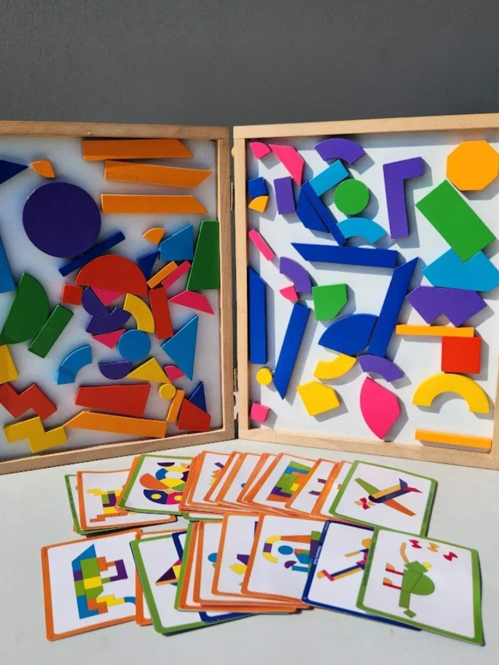 Mindware Imagination Magnets Imaginets Wood Geoform Wooden Magnetic Blocks and M
